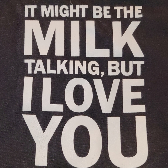 Okie Dokie Infant Black Graphic Onesie Bodysuit "It Might Be The Milk" 18 mo New - Picture 9 of 10